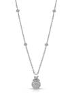  1/4 ct. t.w. Round-cut Diamond Station Necklace in 10K White Gold 