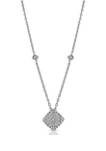 1/4 ct. t.w. Round-cut Diamond Cluster Frame Pendant in 10K White Gold