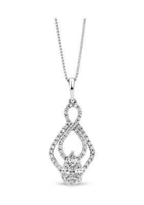 1/2 ct. t.w. Diamond Fashion Pendant in 14K White Gold