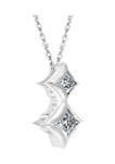 1/6 ct. t.w. Double Princess-cut Diamond Fashion Pendant in 10K White Gold