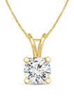 1/2 ct. t.w. Certified Diamond Solitaire Pendant in 14K Yellow Gold (I/SI2)