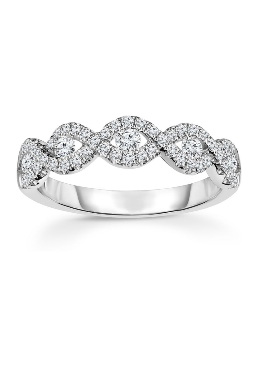 1/2 C.T.T.W Diamond 10K Ladies Bands