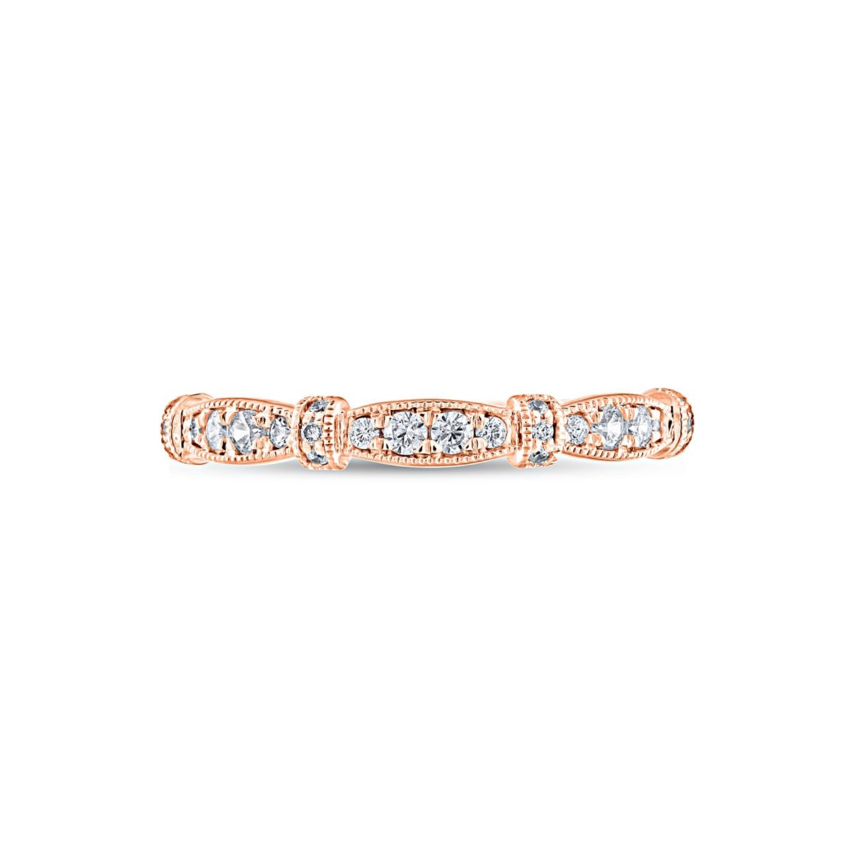 1/5CTW Diamond 14kt Gold Pink Ring