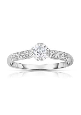 1/3 C.T.T.W Diamond 10Kt Gold Engagement Ring