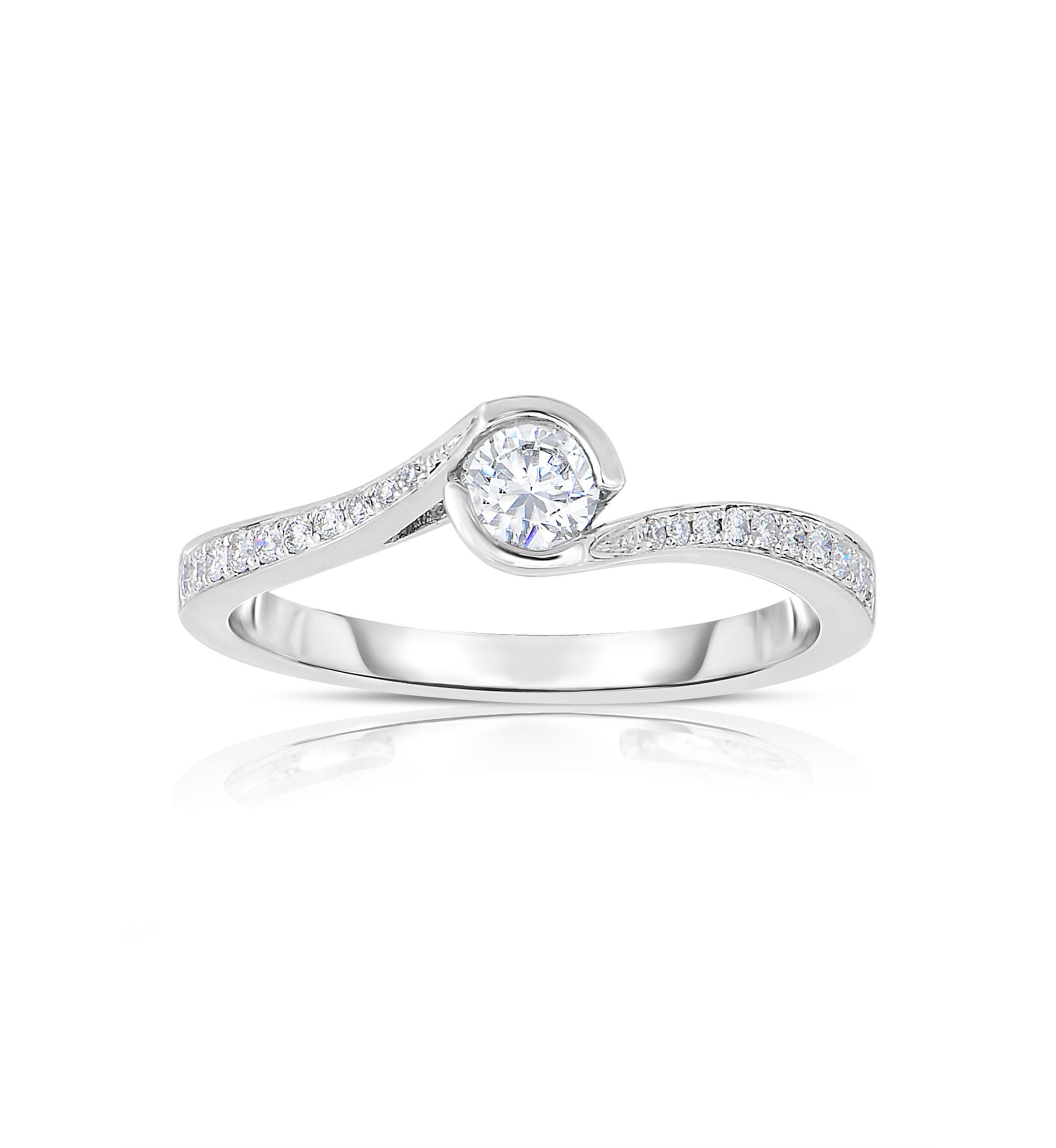 1/4 C.T.T.W Diamond 10Kt Gold Engagement Ring