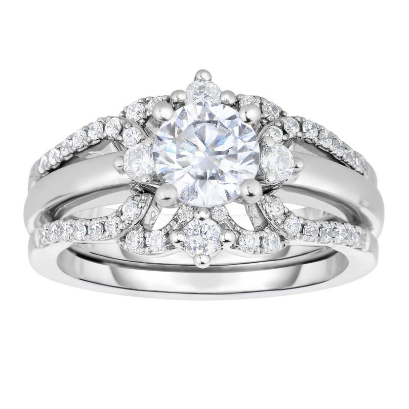 1CTW Diamond 14kt Gold White Ring