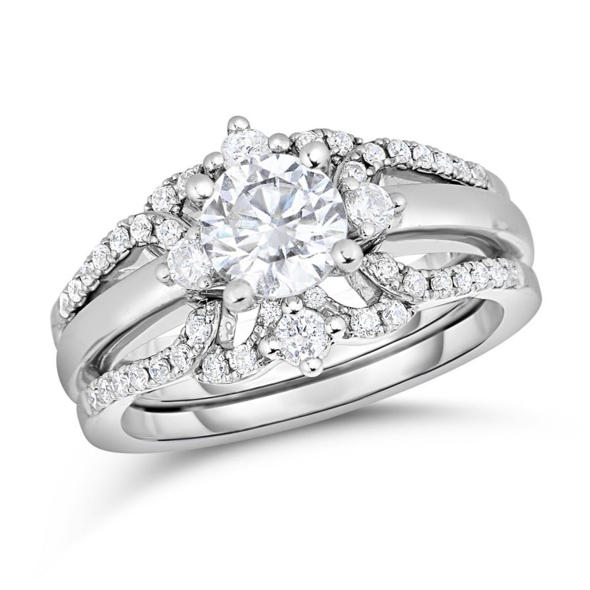 1CTW Diamond 14kt Gold White Ring