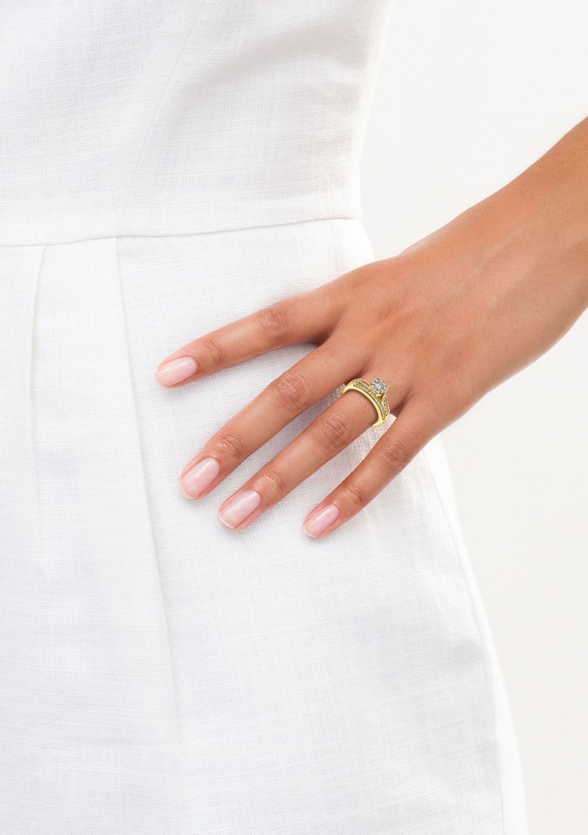 3/8 C.T.T.W Diamond 14Kt Gold Bridal Set