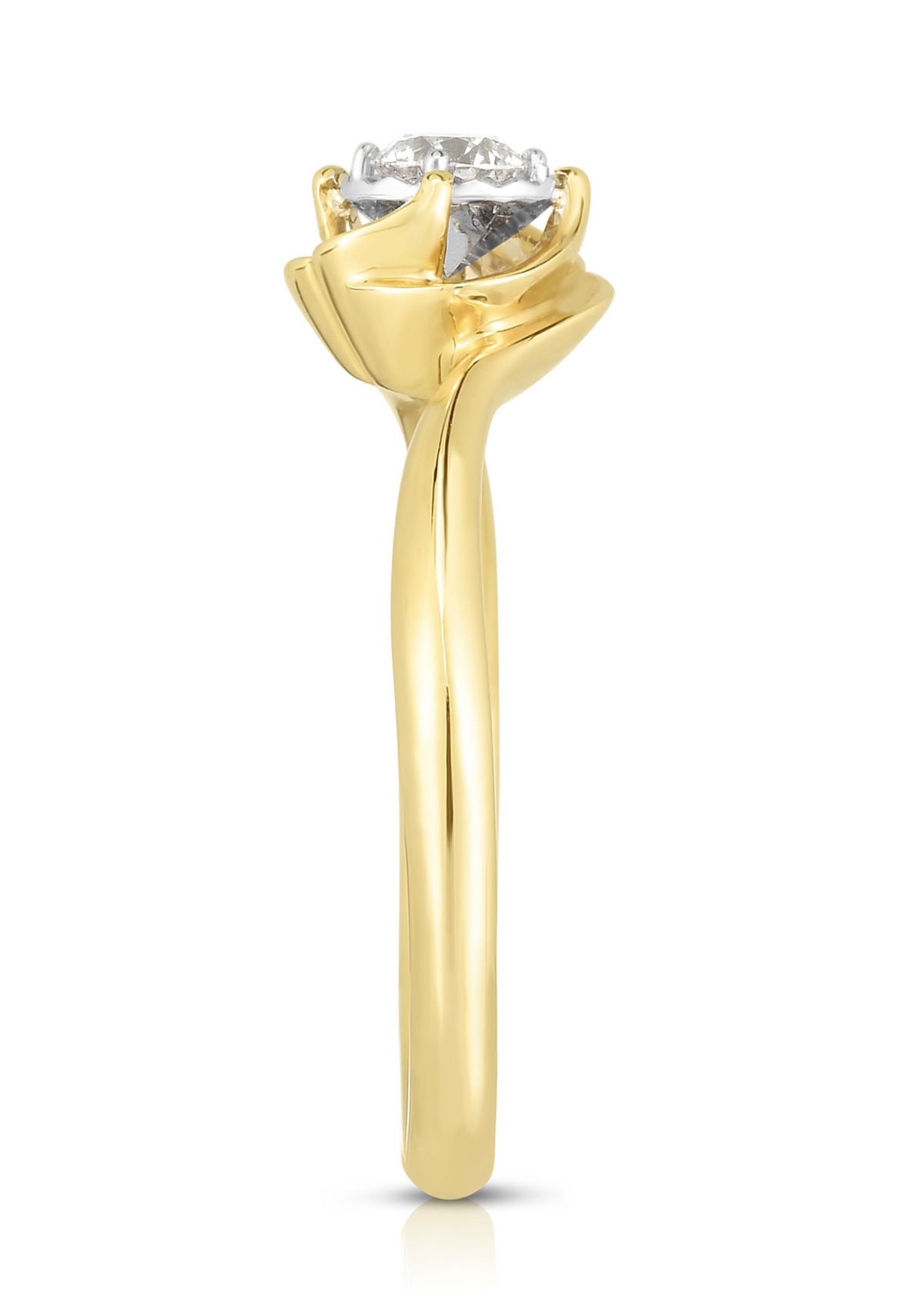 1/5 C.T.T.W Diamond 10Kt Gold Engagement Ring