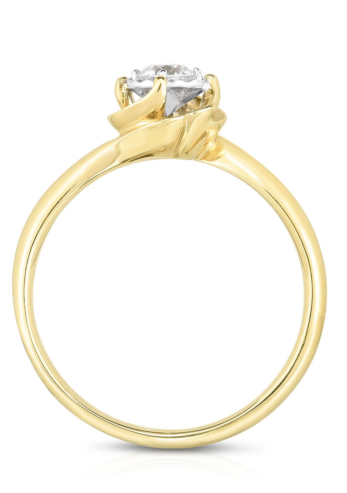 1/5 C.T.T.W Diamond 10Kt Gold Engagement Ring