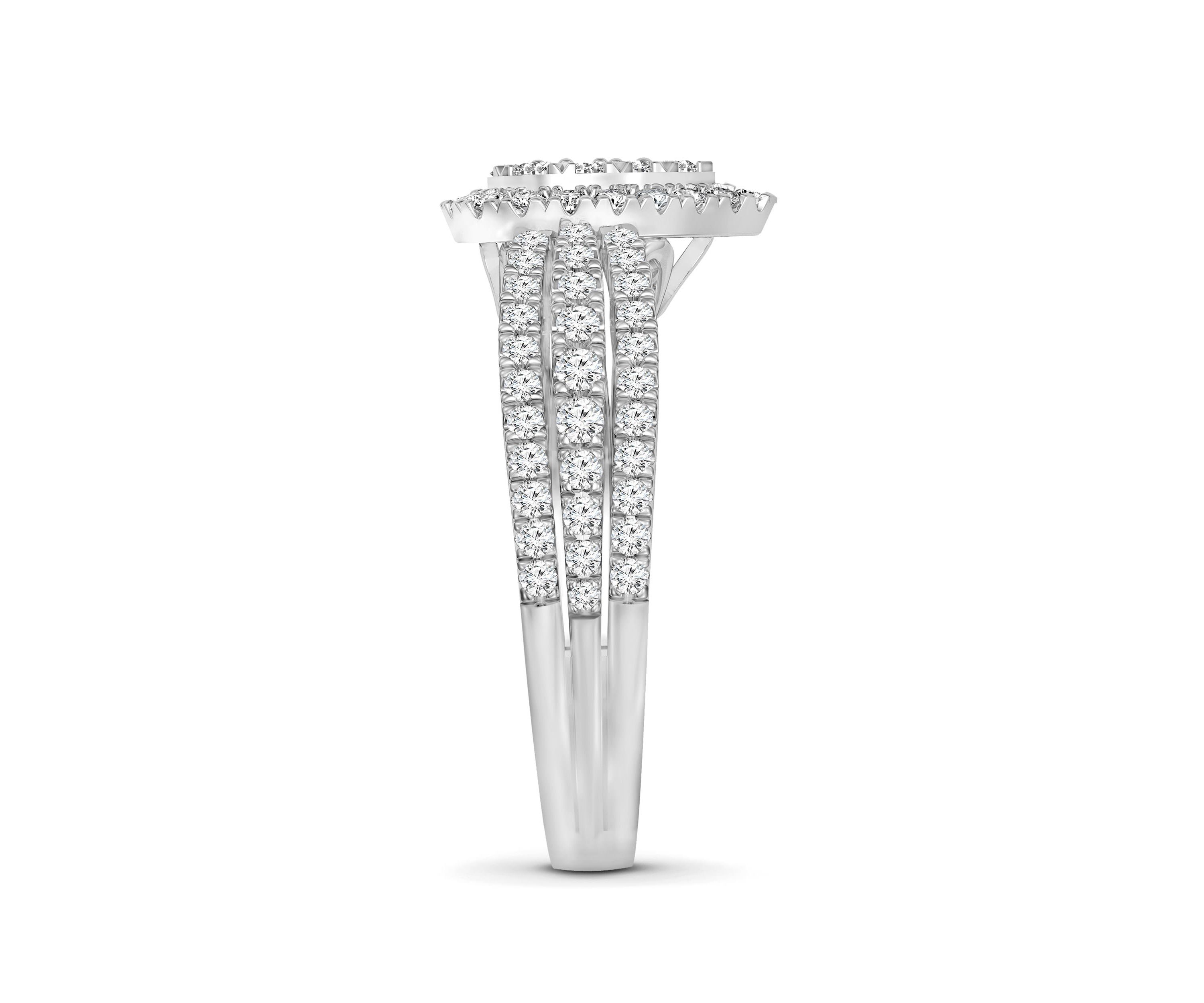 3/4CTW Diamond 14kt Gold White Ring