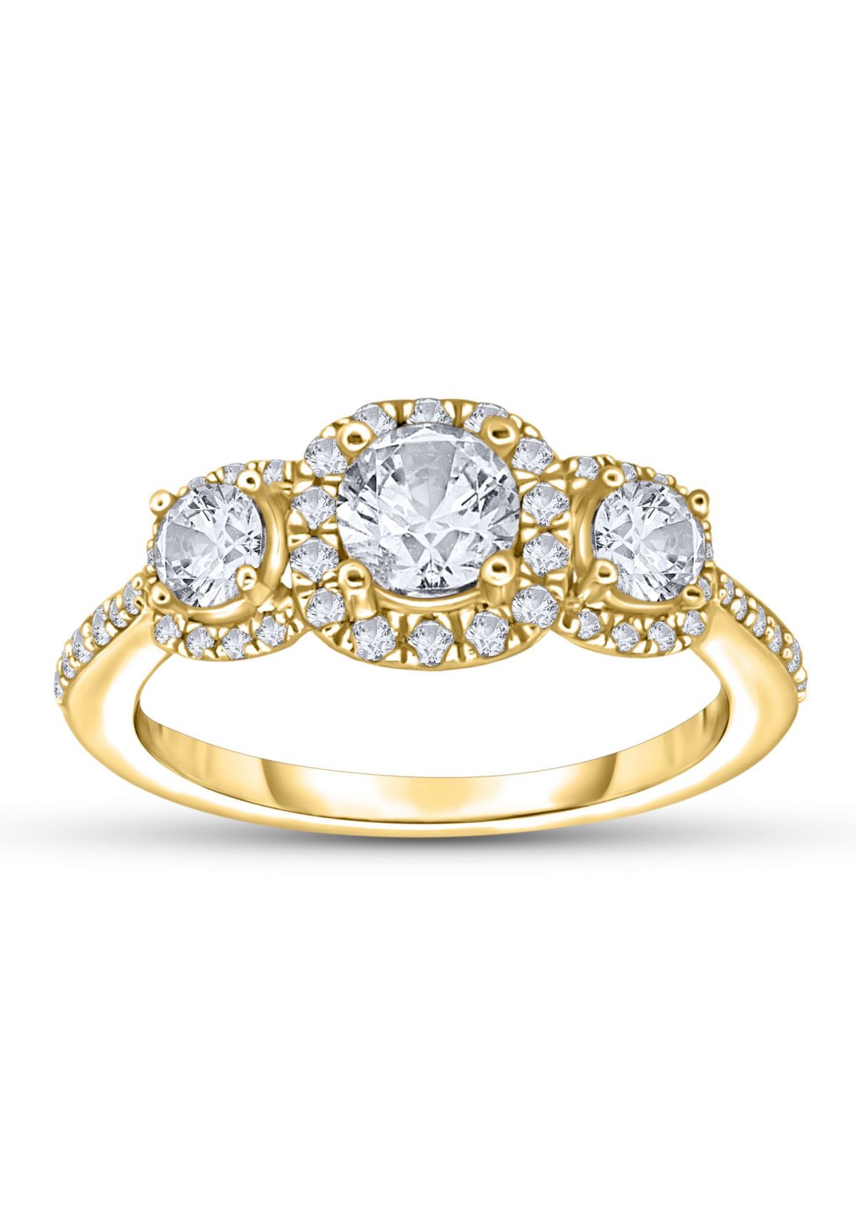 1 C.T.T.W Diamond 14Kt Gold Engagement Ring