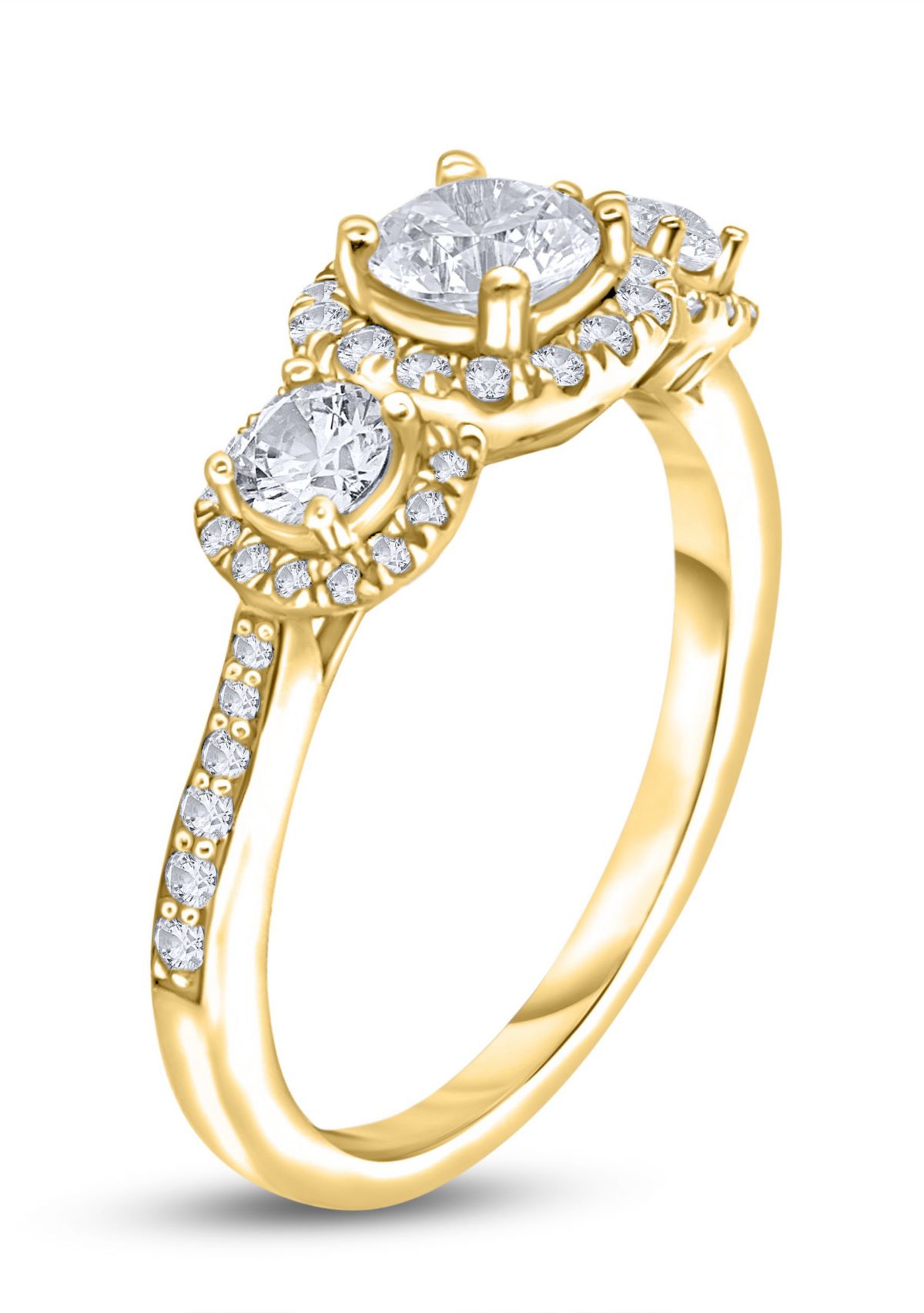 1 C.T.T.W Diamond 14Kt Gold Engagement Ring