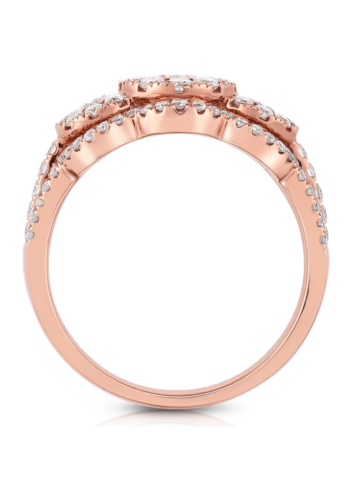 1 1/5 C.T.T.W Diamond 14K 3 Stone Engagement Ring