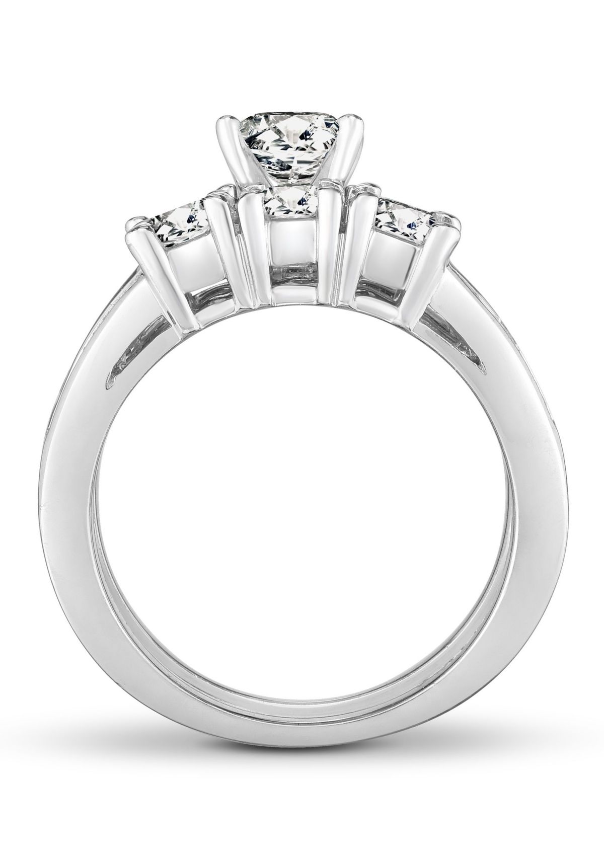 3 1/2 C.T.T.W Diamond 14Kt Gold Bridal Set