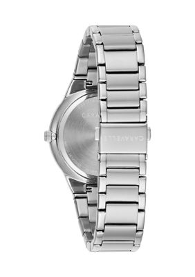 1/10 ct. t.w. Diamond Modern Stainless Steel Bracelet Watch