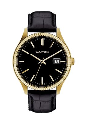 Caravelle By Bulova Men's Dress Leather Strap Watch
