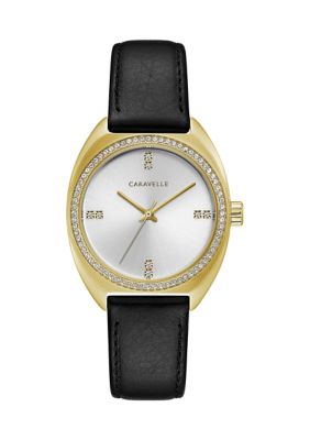 Caravelle By Bulova Women's Retro Leather Strap Watch