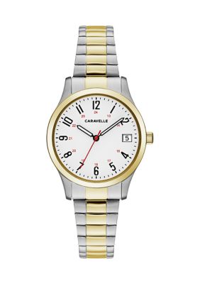 Caravelle By Bulova Women's Traditional Stainless Steel Expansion Watch