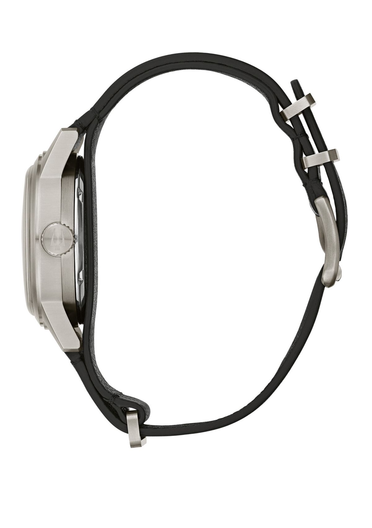 Mens Military Hack Stainless Steel Watch with White Dial 