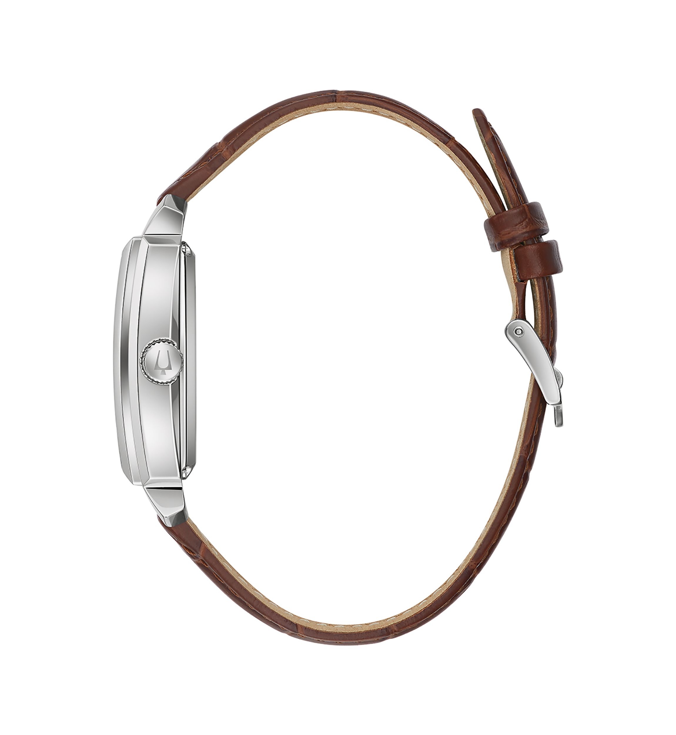 Mens Sutton Automatic Brown Leather Strap Watch