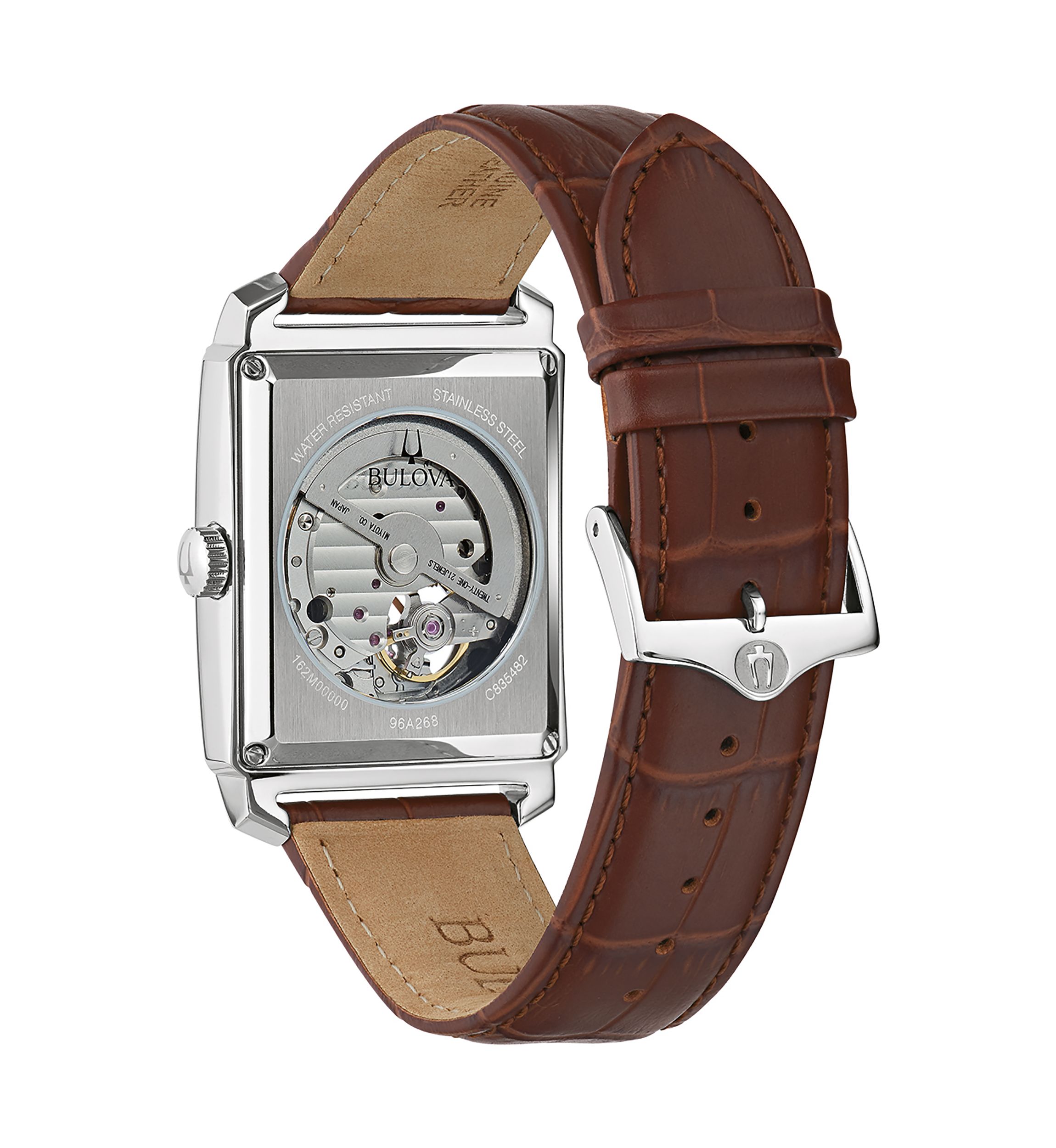 Mens Sutton Automatic Brown Leather Strap Watch
