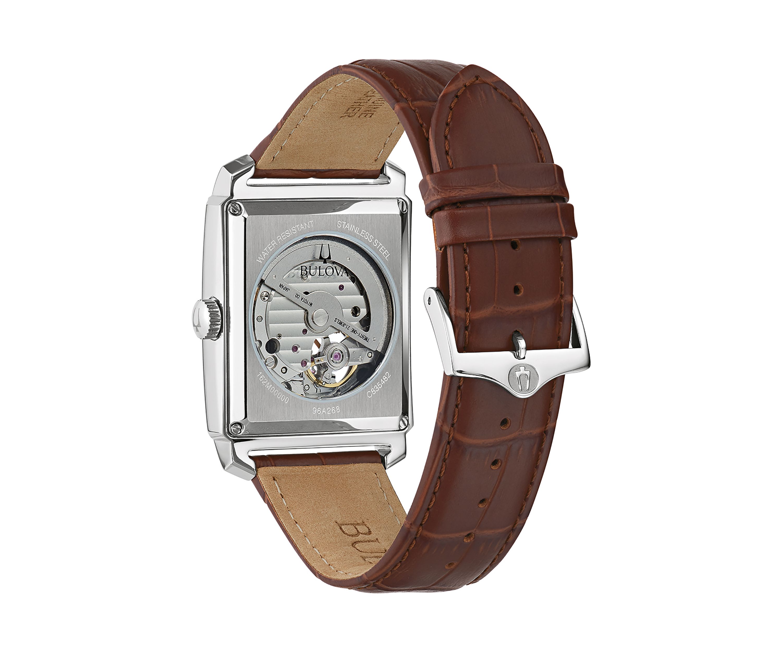 Mens Sutton Automatic Brown Leather Strap Watch