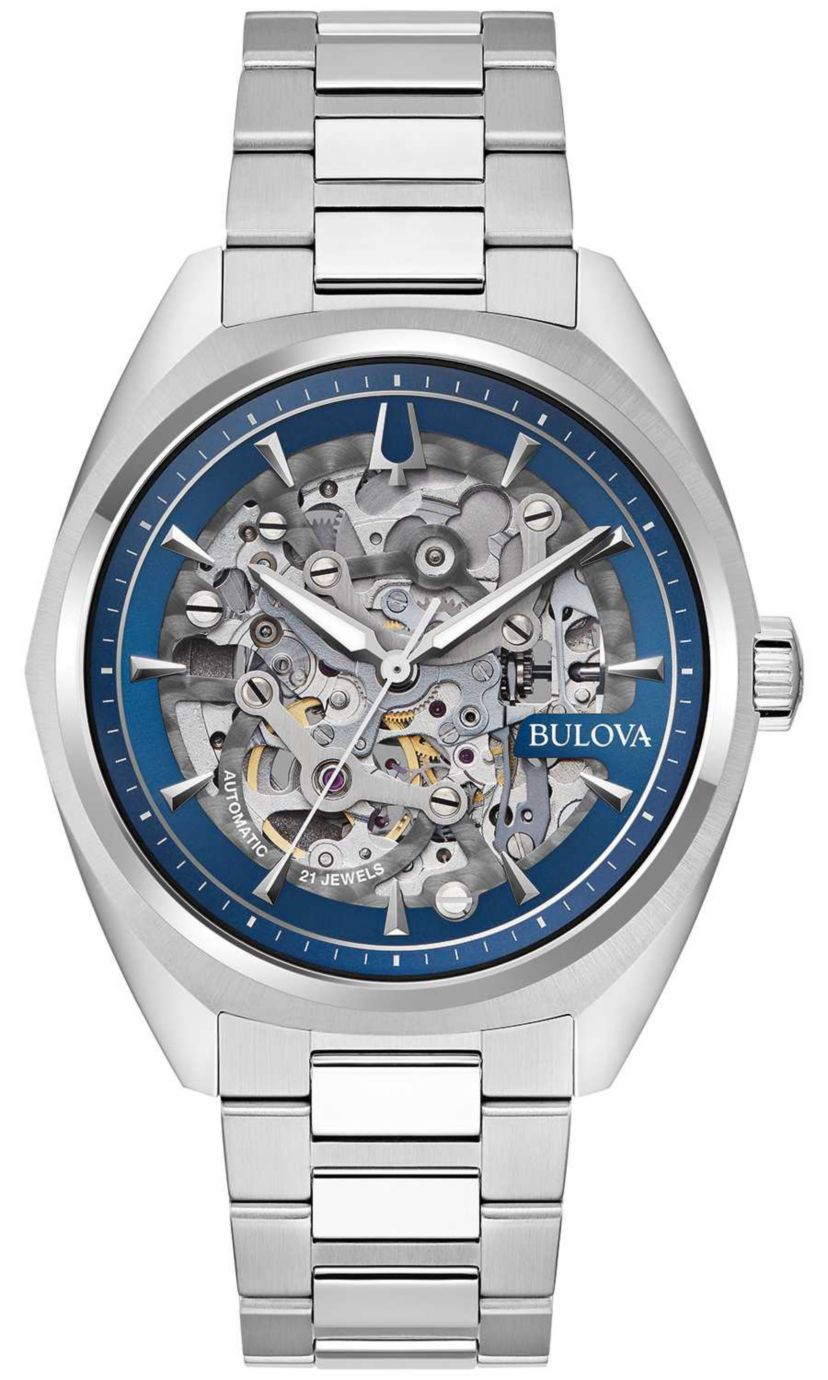 Bulova Mens Classic Surveyor Silver-Tone Bracelet Watch