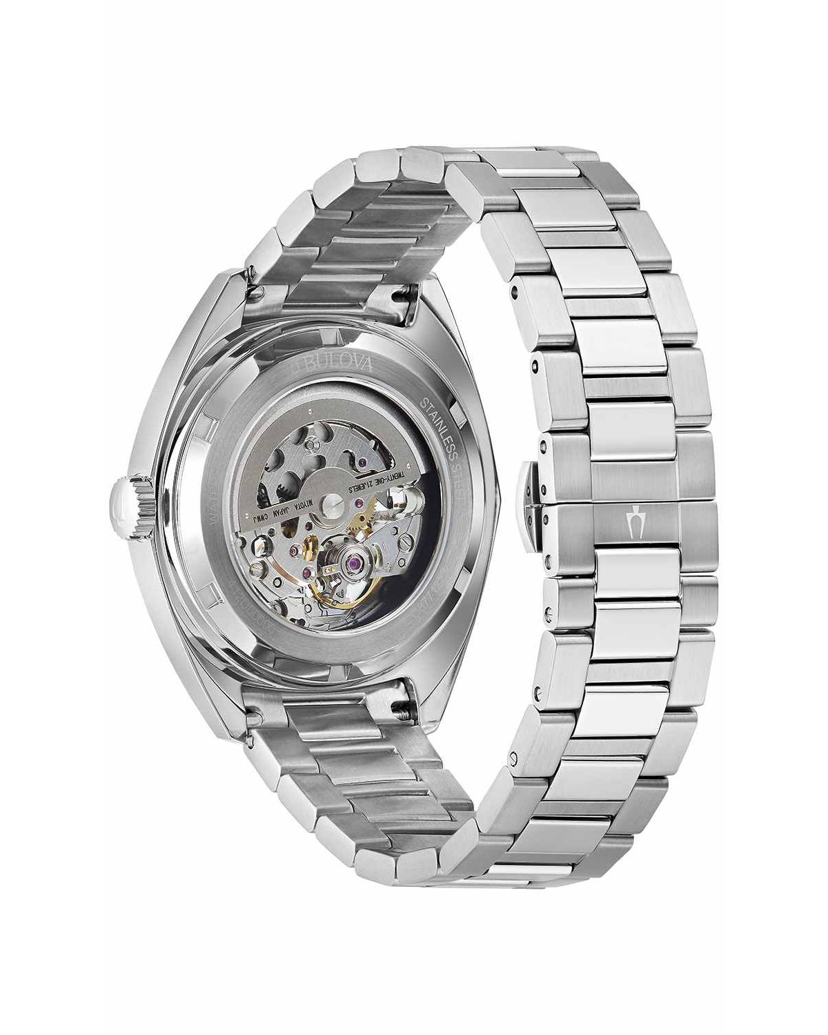 Bulova Mens Classic Surveyor Silver-Tone Bracelet Watch