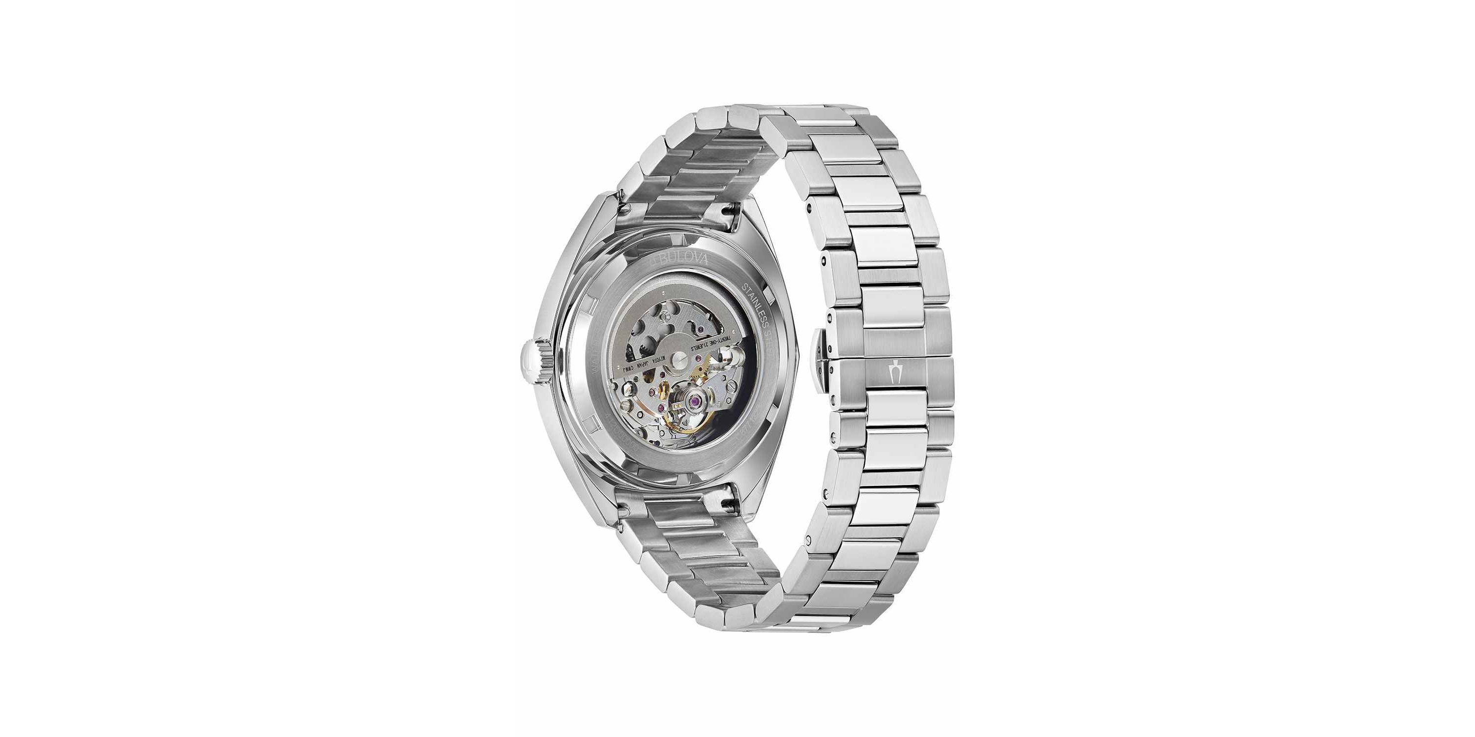 Bulova Mens Classic Surveyor Silver-Tone Bracelet Watch