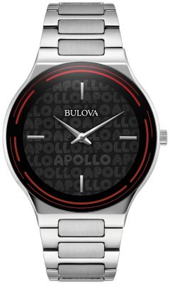 Bulova Apollo Special Edition Men's Silver-Tone Stainless Steel Bracelet Watch, 43Mm