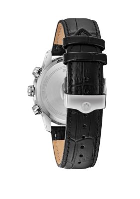 Stainless Steel Sutton Leather Strap Watch