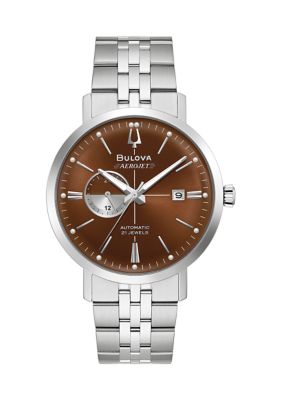 Bulova Aerojet Men's Automatic Silver-Tone Stainless Steel Bracelet Watch
