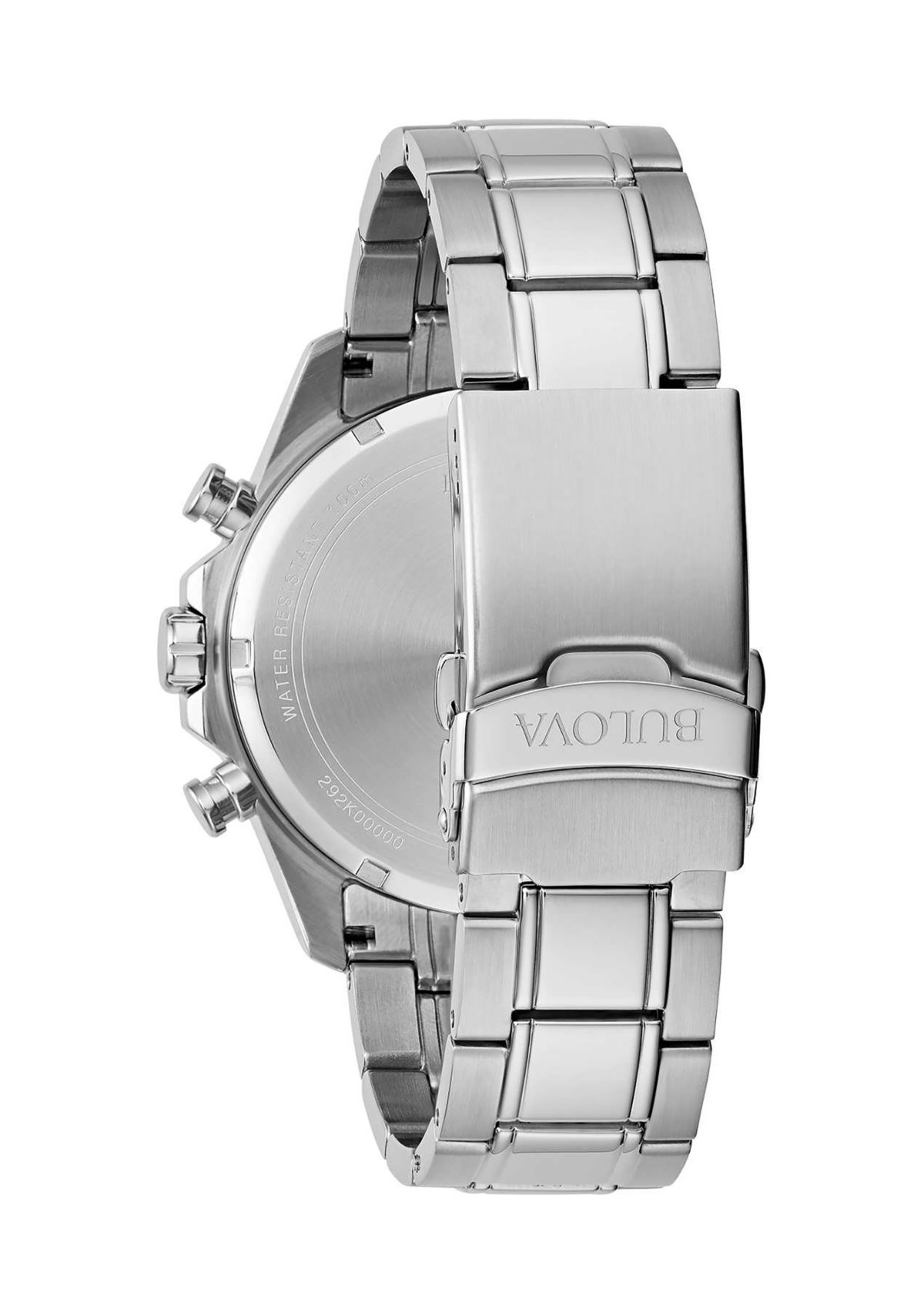 Bulova Mens Marine Star Chronograph Silver-tone Stainless Steel Bracelet Watch, 43.5mm