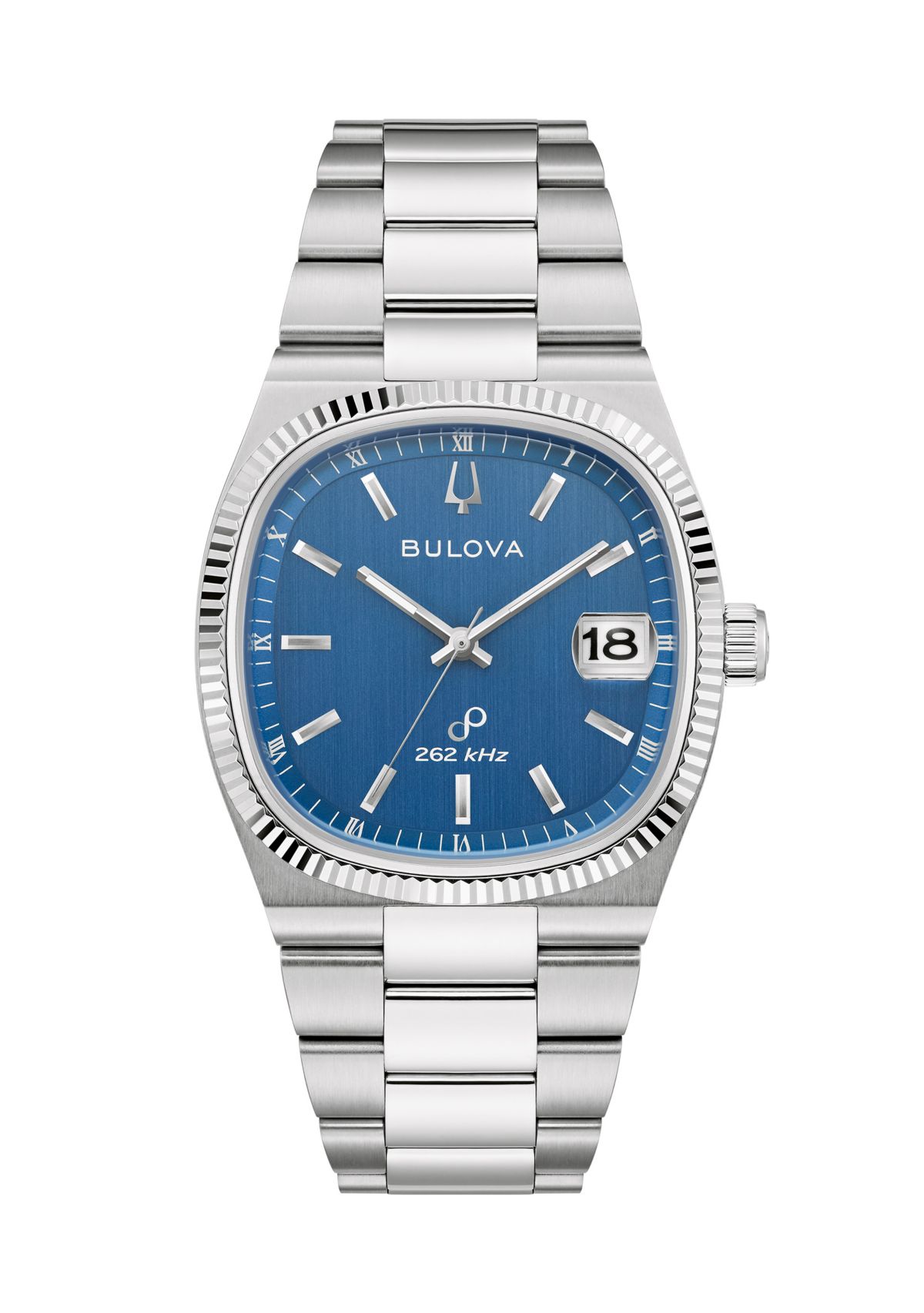 Mens Dress Classic Super Seville Silver Tone Stainless Steel Bracelet Watch 