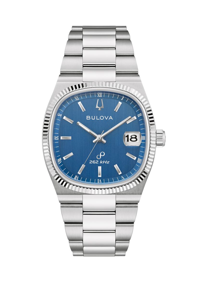 Mens Dress Classic Super Seville Silver Tone Stainless Steel Bracelet Watch 