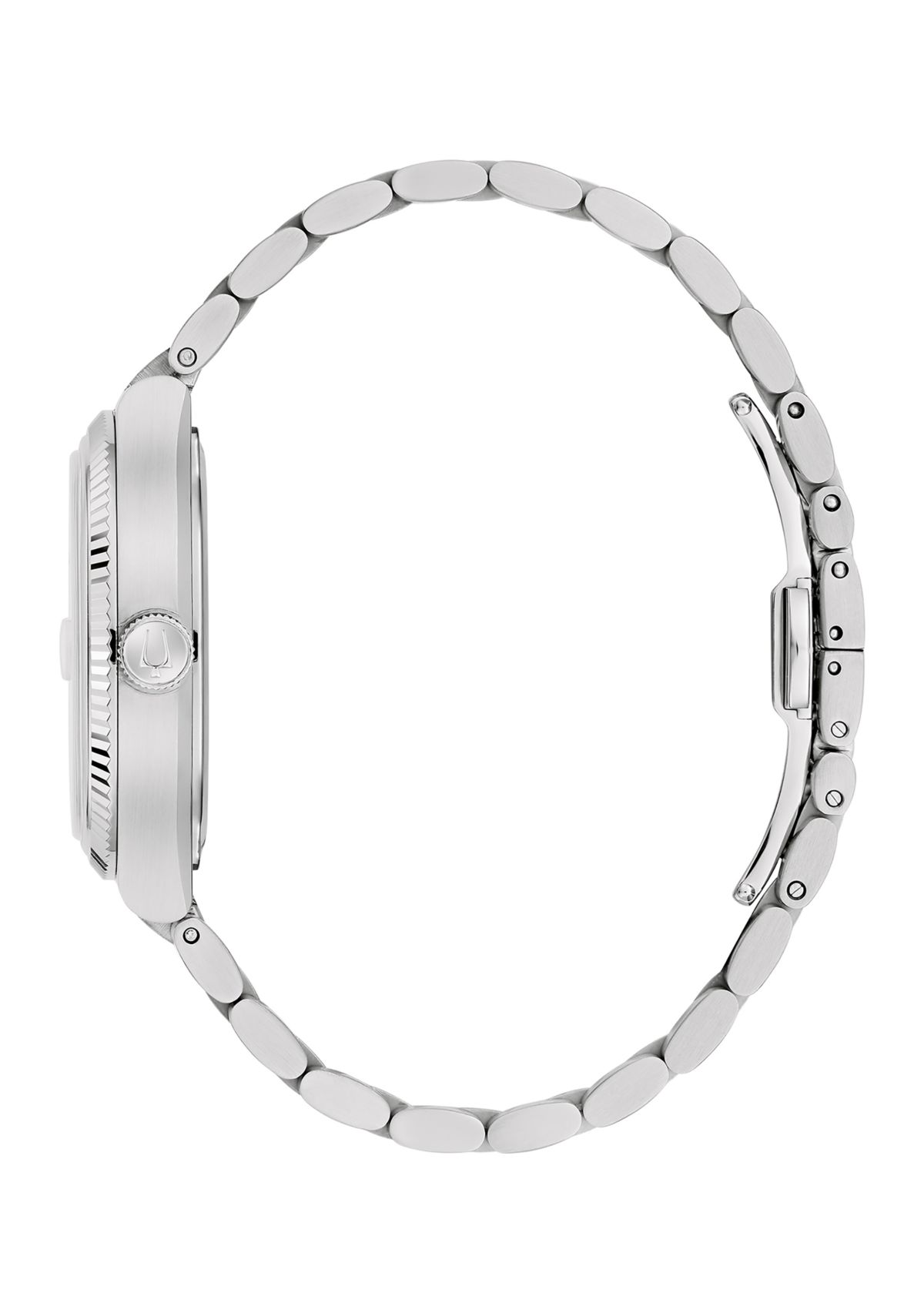 Mens Dress Classic Super Seville Silver Tone Stainless Steel Bracelet Watch 