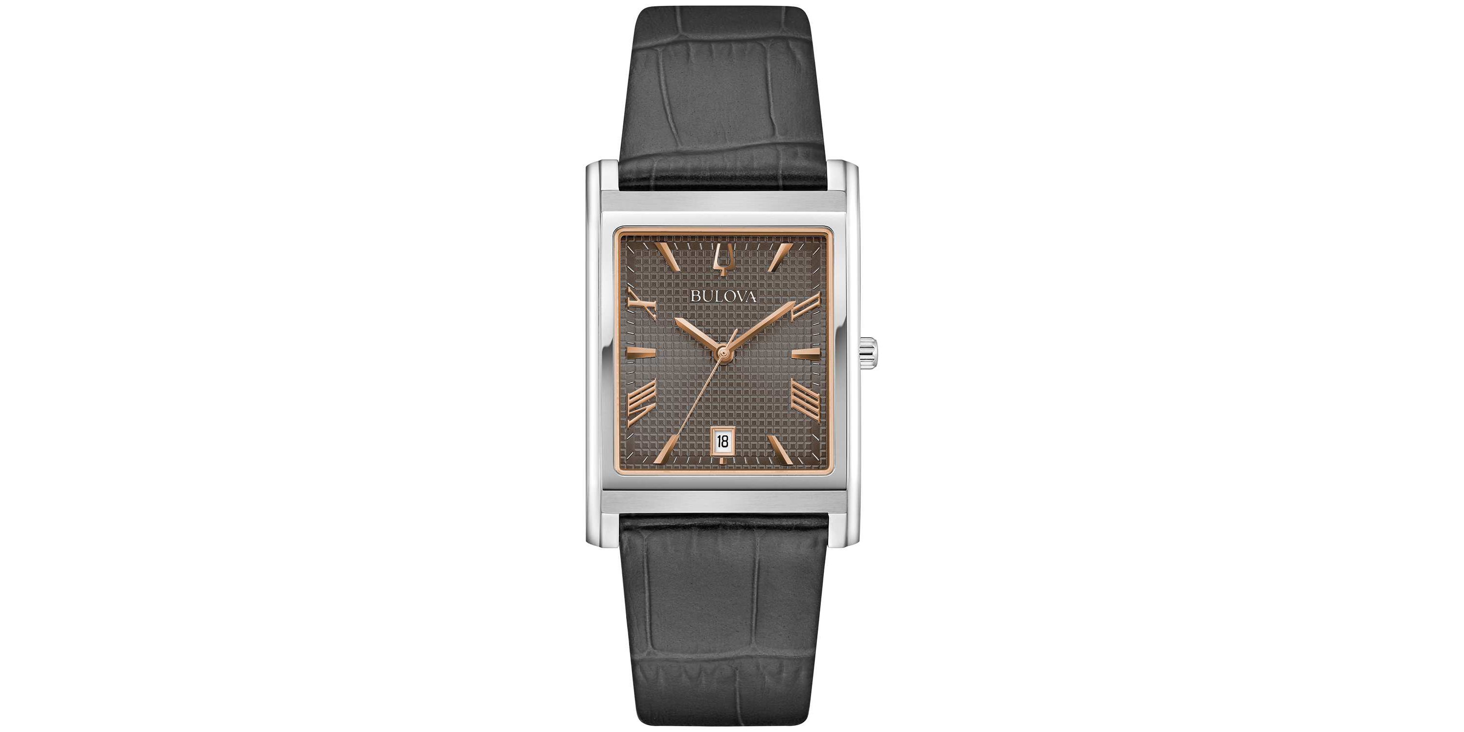 Bulova Mens Classic Sutton Grey Strap Watch