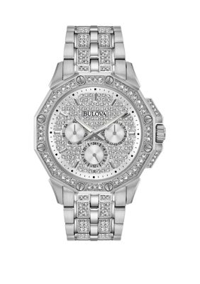 Bulova mens watch hot sale with diamonds