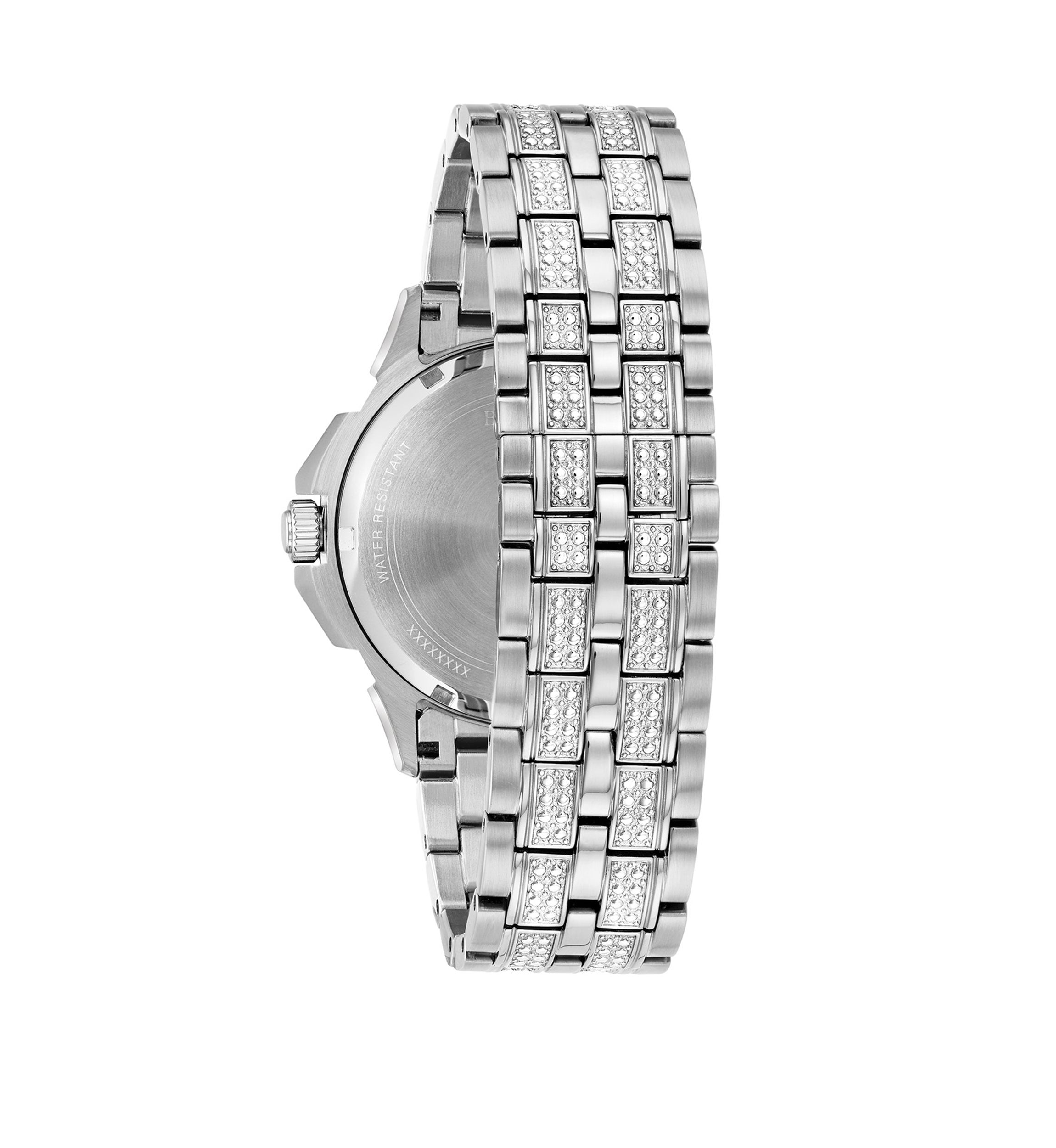 Mens Bulova Octava Crystal Stainless Steel Bracelet Watch