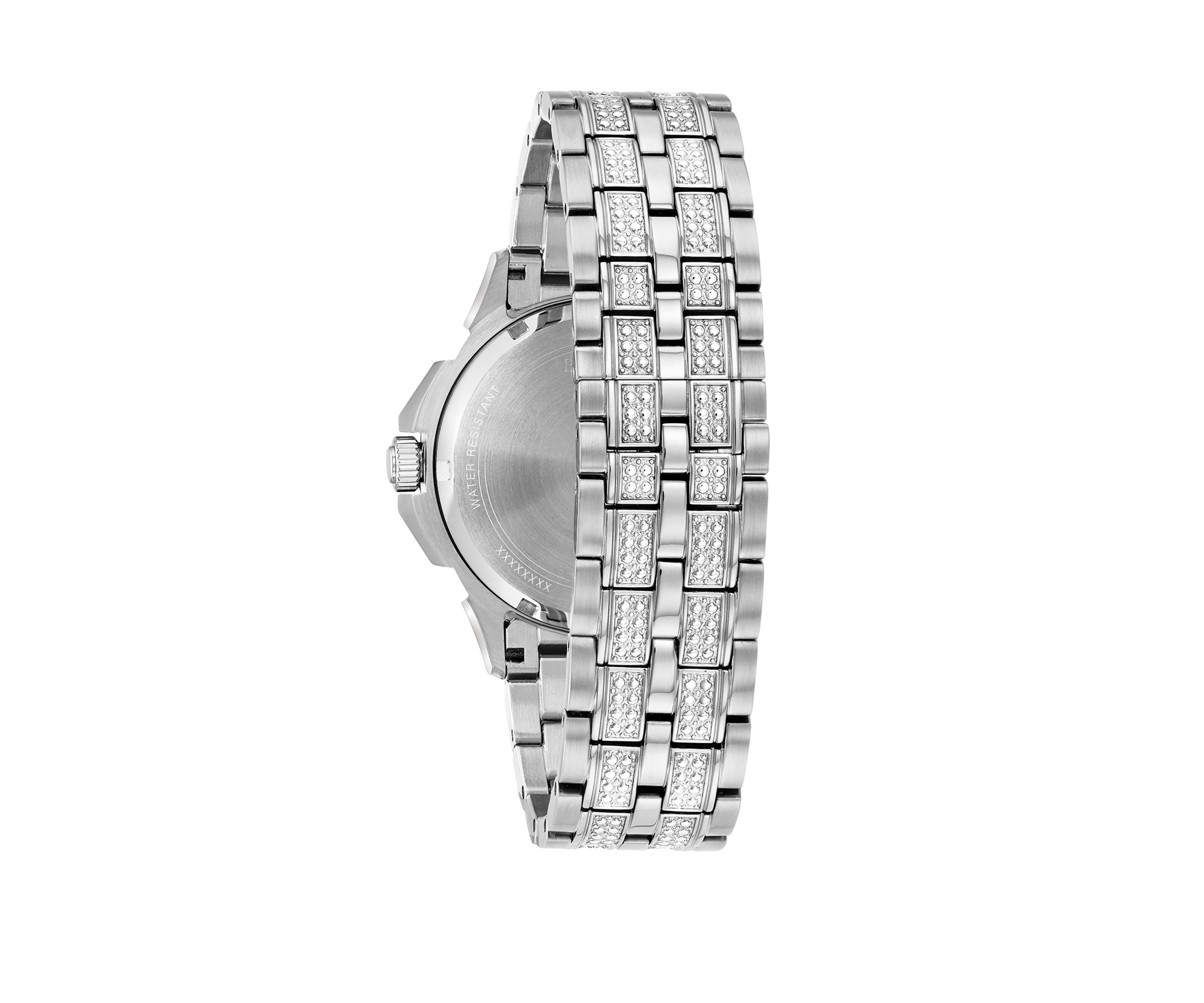 Mens Bulova Octava Crystal Stainless Steel Bracelet Watch