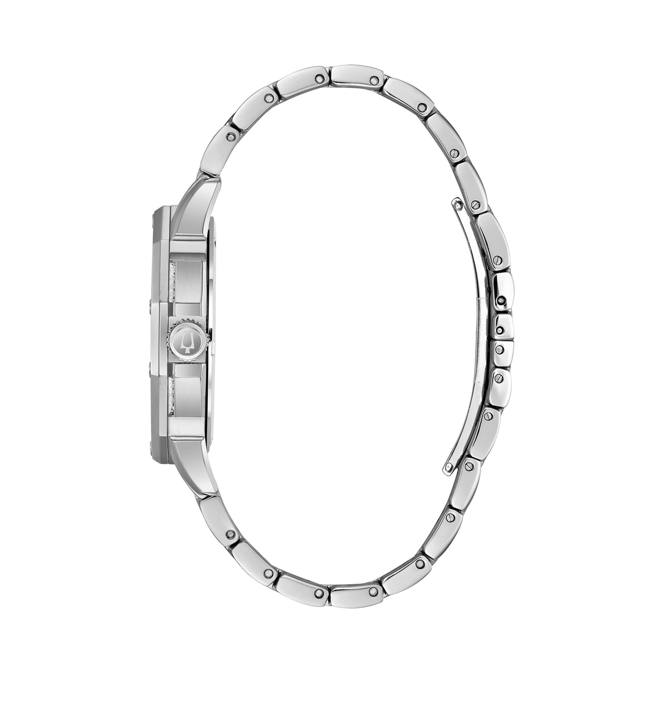 Mens Bulova Octava Crystal Stainless Steel Bracelet Watch