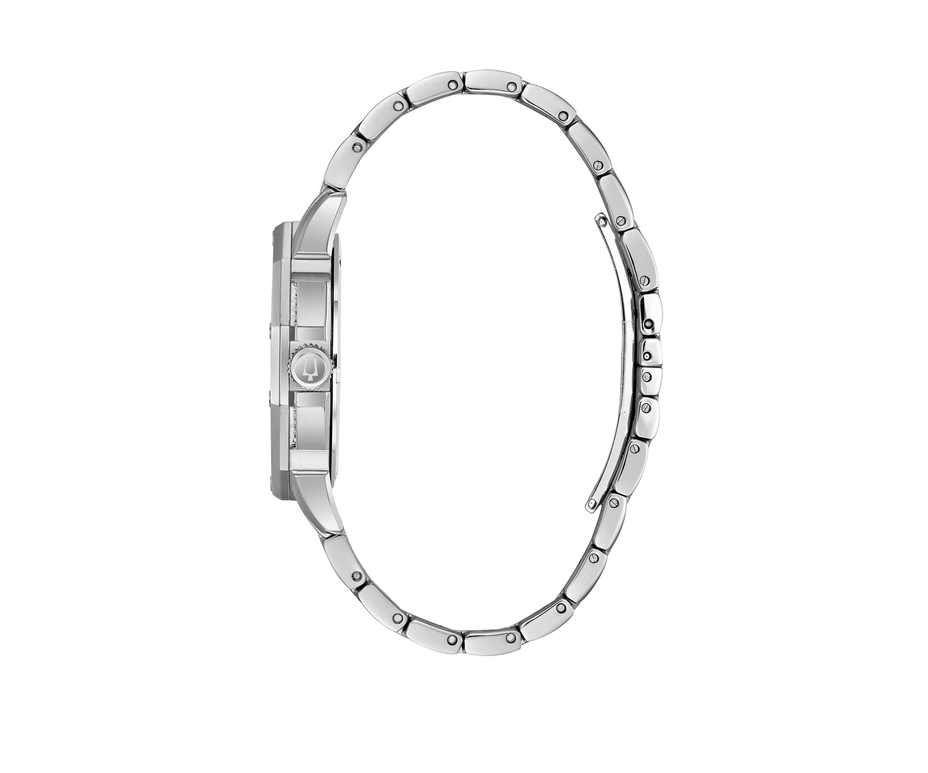 Mens Bulova Octava Crystal Stainless Steel Bracelet Watch