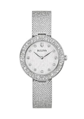 Bulova Women's Dress Classic Champagne Silver Tone Stainless Steel Bracelet Watch -  0042429599710