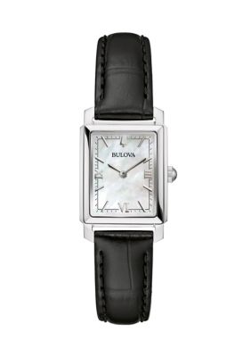 Bulova Women's Dress Classic Sutton Black Leather Strap Watch -  0042429599673