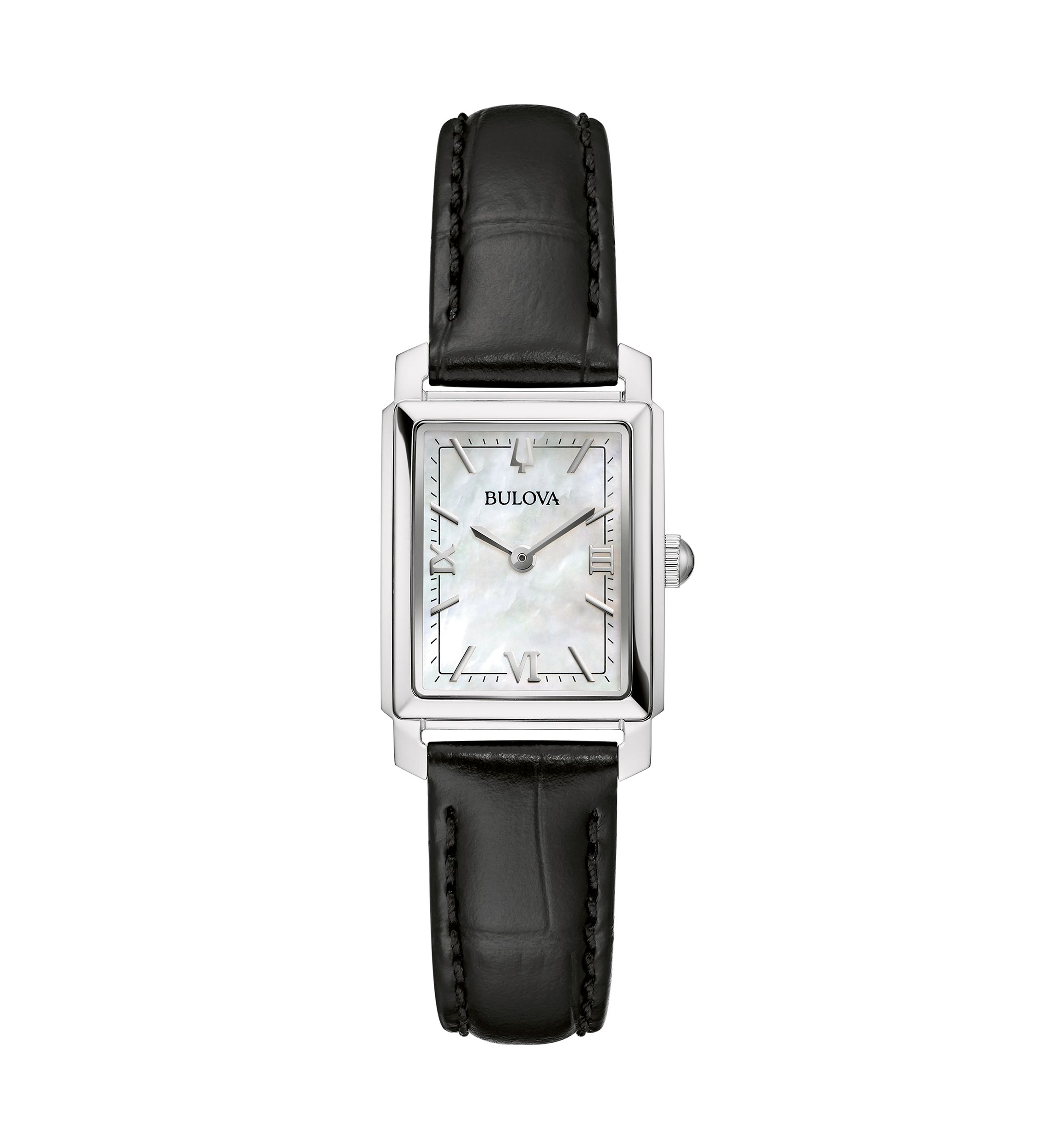 Womens Dress Classic Sutton Black Leather Strap Watch 