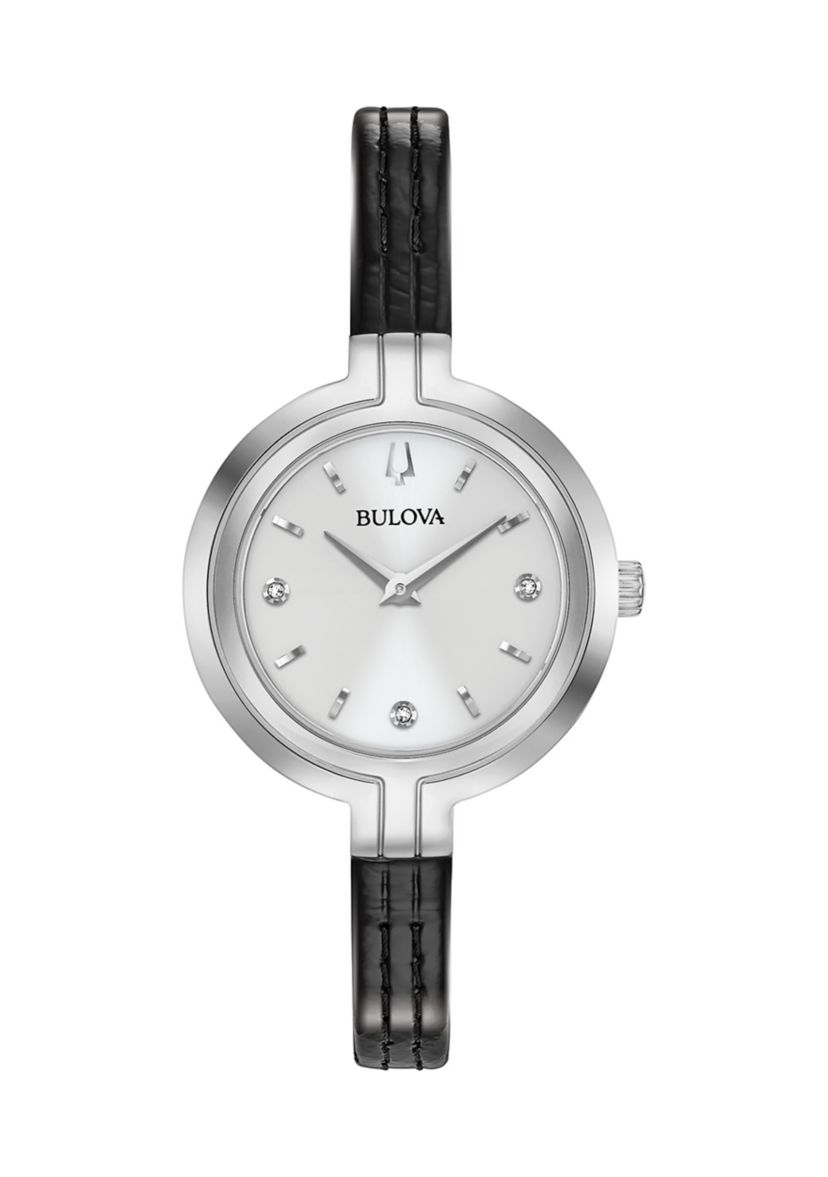 Rhapsody Leather Strap Watch 