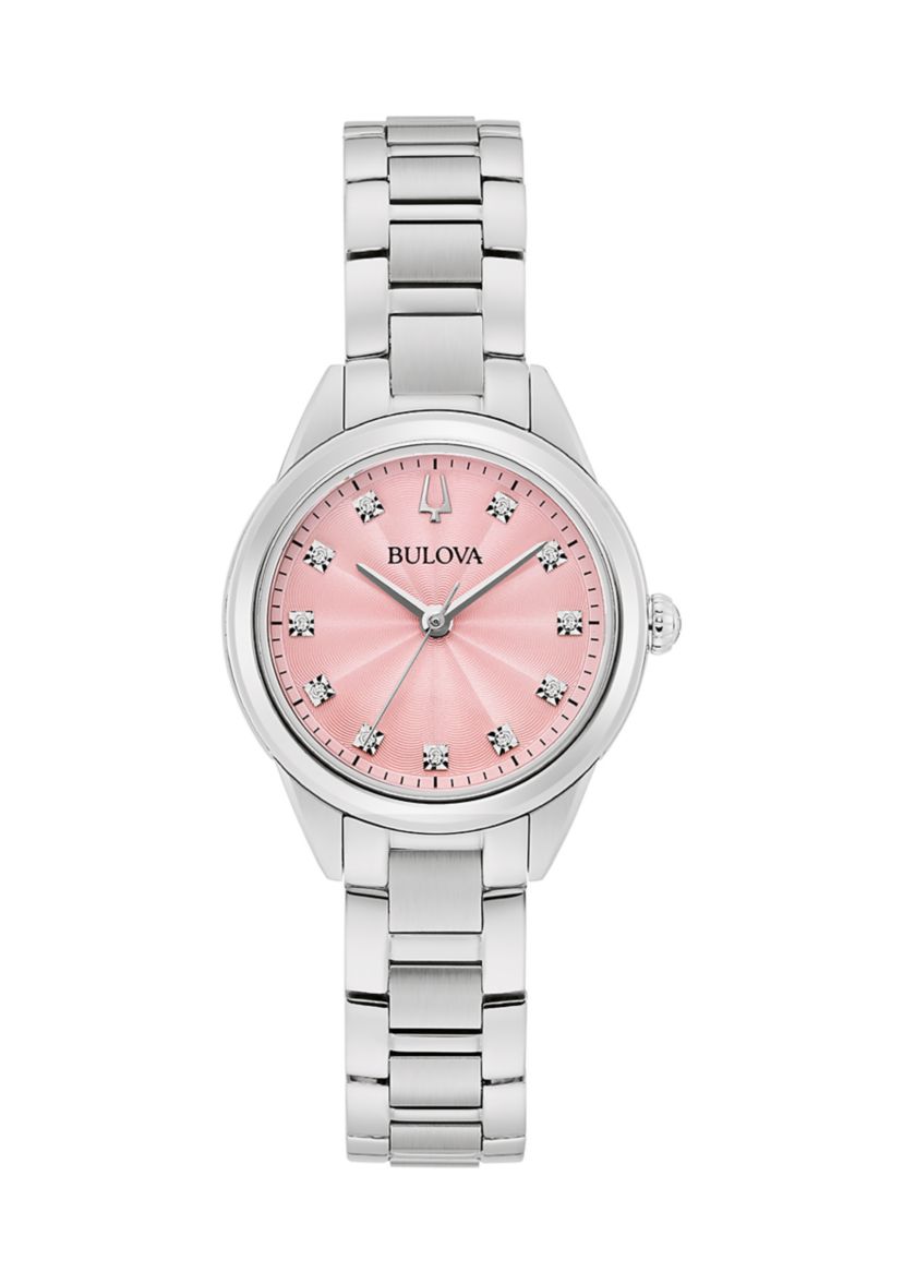 Stainless Steel Classic Pink Watch
