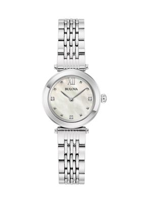 Bulova Women's Dress Classic Silver Tone Stainless Steel Bracelet Watch -  0042429601369