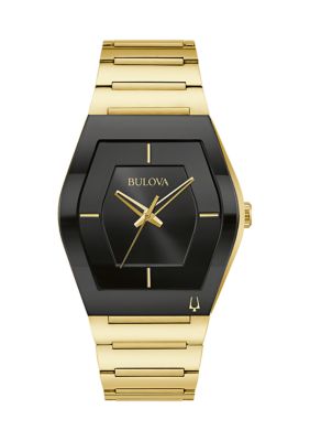 Bulova Men's Gold Tone Stainless Steel Analog Bracelet Watch -  0042429585492